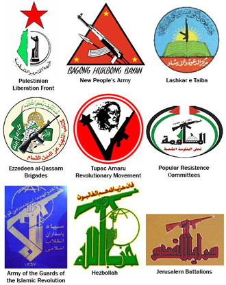 Jak vypadají loga teroristických organizací?