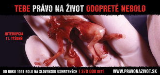 Zakázaná drsná slovenská reklama proti potratům