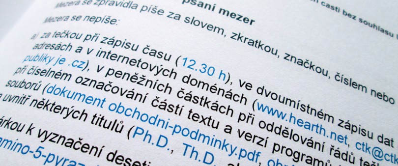 Příklady textového profilu